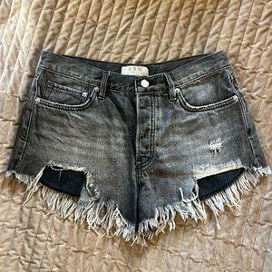 Free People distressed denim shorts